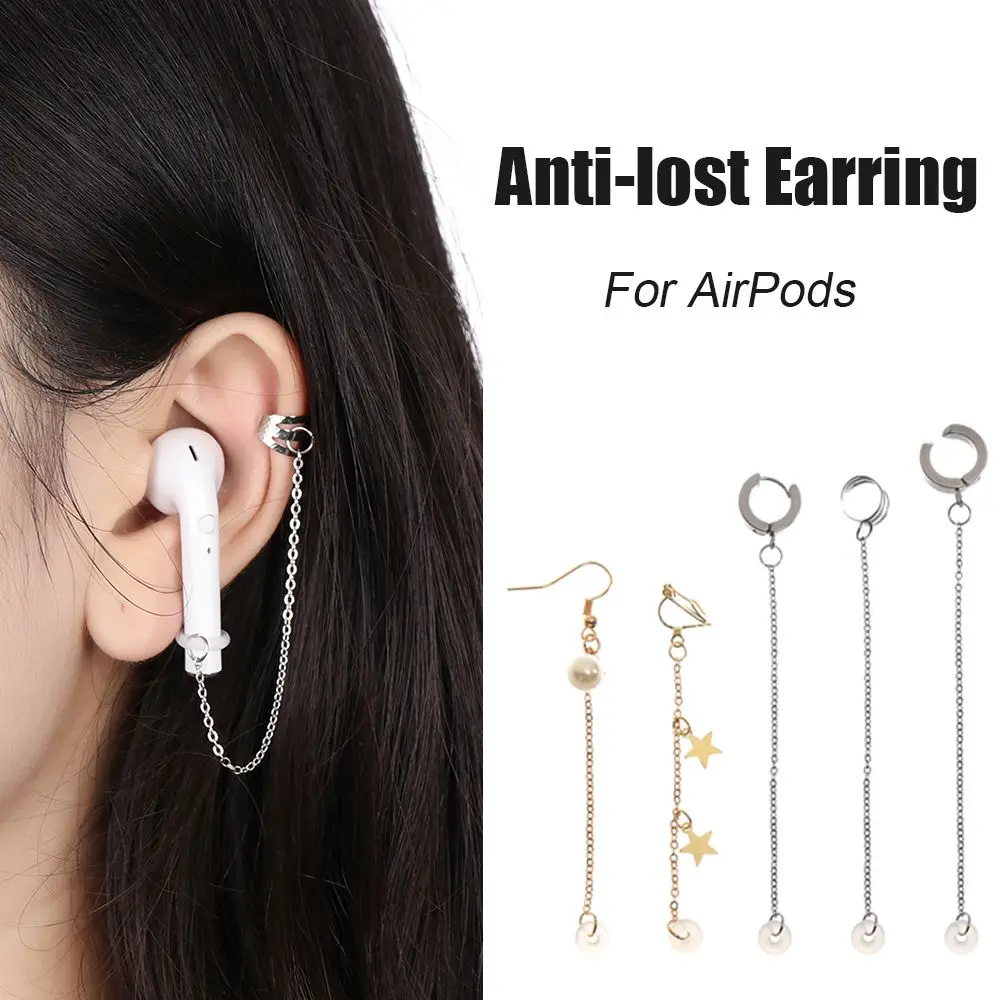 

Fashion Pearl Earrings Anti-Lost Bluetooth Earphone Holders for Airpods 1 2 3 For Airpods Pro Wireless Earphone Accessories