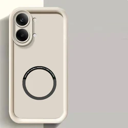 Enhanced Soft TPU Magnetic Candy Color Silicone Phone Case Cover for POCO M7 4G ( White)