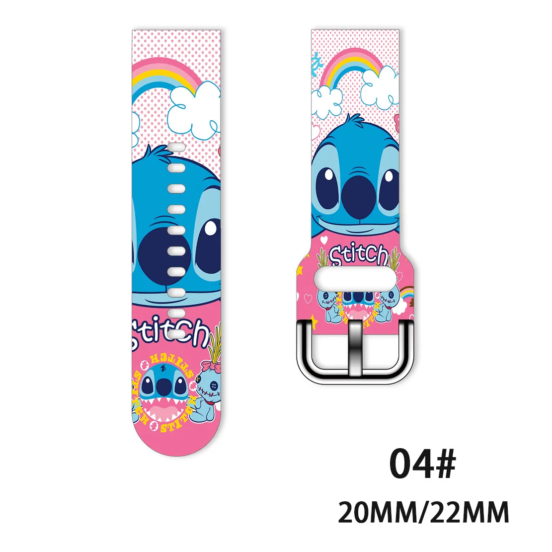 Фото Браслет Disney Lilo & Stitch для Samsung Galaxy Watch 4 Classic/46 мм/Active 2/3/Gear S3/amazfit Huawei Watch GT 2/3 Pro №5