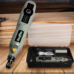 3.7V USB Cordless Electric Drill Grinder Rechargeable Engraver Removable Battery Engraving Woodworking 3 Speed Rotary Tool