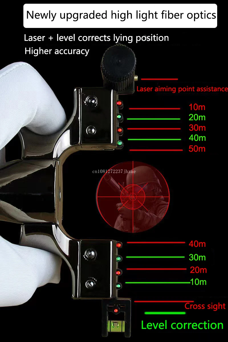 High Precision Slingshot with Laser Spirit Level Fast Press Bow Catapult Outdoor Sports Hunting Accessories Sling Shot Slingshot accessories