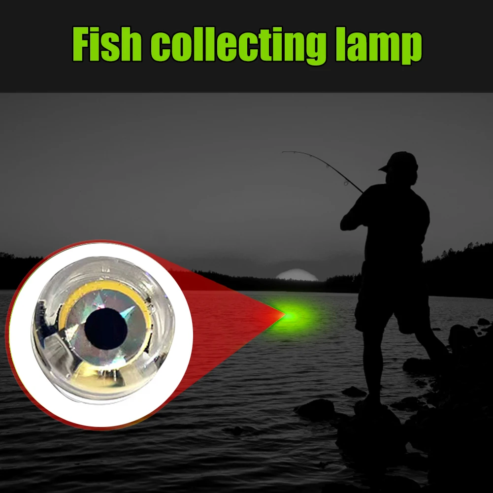 Eye Shape Attracting Fish Light Waterproof Mini Underwater Fishing Light Bright LED Fishing Bait Light Pesca Fishing Accessories