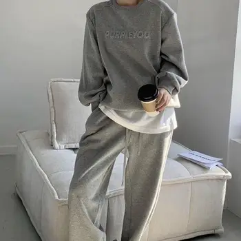 Women Fleece Tracksuit Sets Winter Long Sleeve Sweatshirts Jogger Pant 2 Piece Outfits Workout Athletic Loungewear 4