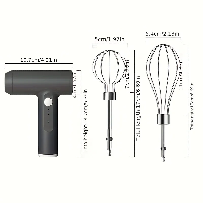 Wireless Electric Milk Frother Whisk Egg Beater USB Rechargeable Handheld Coffee Blender Milk Shaker Mixer Foamer Food Blender 3