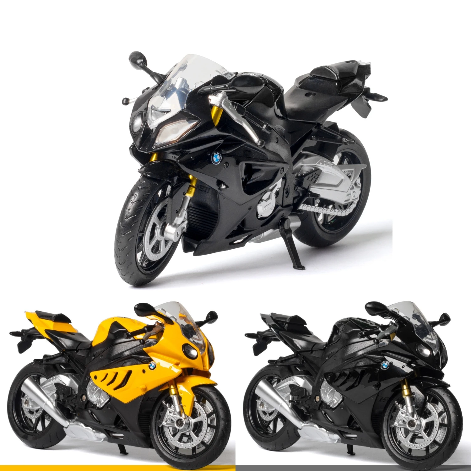 1/12 BMW S1000RR Motorcycle Toy 1:12 RMZ City Diecast Metal Racing Model Super Sport Miniature Collection Gift For Boy Children 3