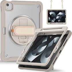Enhanced 360 - Degree Rotating Shockproof Tablet Case with Hand Strap Cover - Pro 11 2020 2018 (Khaki)