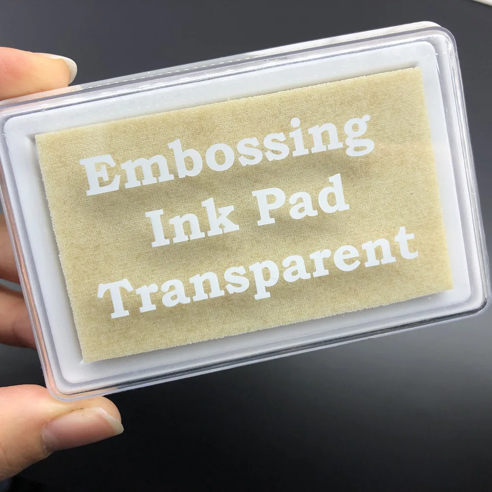 DIY Transparent Embossed Ink Pad for Clear Stamps Scrapbooking Hand Account  Tool Embossed Powder Ink Pad, Hot Stamping Ink Pad