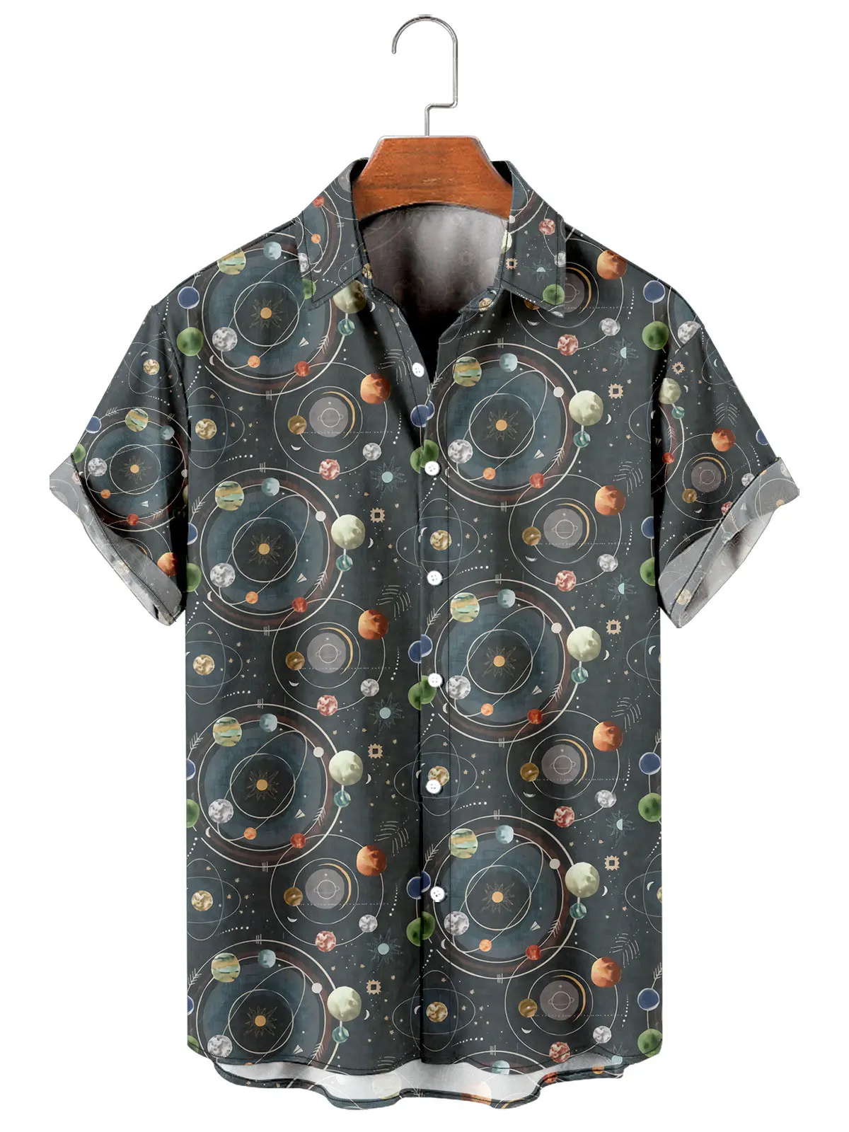 

Футболка Y2K мужская оверсайз, гавайская рубашка с принтом звездных цветов, Удобная Повседневная пляжная одежда с короткими рукавами, модная модель 30