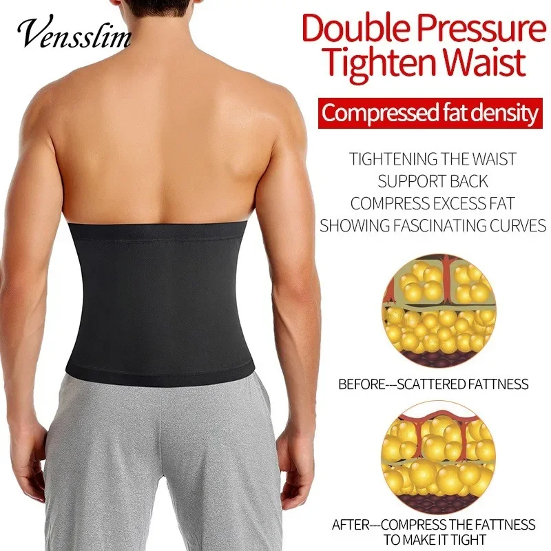 Body Shaper Waist Trainer Vensslim Waist Trainer For Men Sauna Belt Slimming Belt Waist Trimmer Sweat Workout Body Shaper Fitness Faja Slim Shapewear