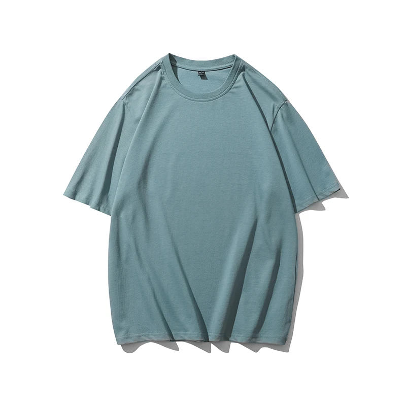 

2022 New Summer Short Sleeve T-shirt Loose Solid Color Basic T-shirt Men's Casual O Collar Hipster top Clothing men and women