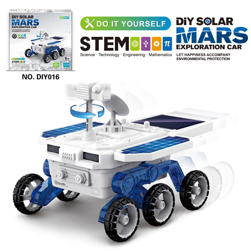 

Children's DIY solar planet Rover Toy Puzzle stem science and education assembly 4WD Electric Model