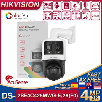 Originale Hikvison DS-2SE4C425MWG-E/26(F0) TandemVu 6 + 4MP 25X Zoom ottico Colorato e IR Speed Dome PTZ CCTV Telecamera IP di sorveglianza