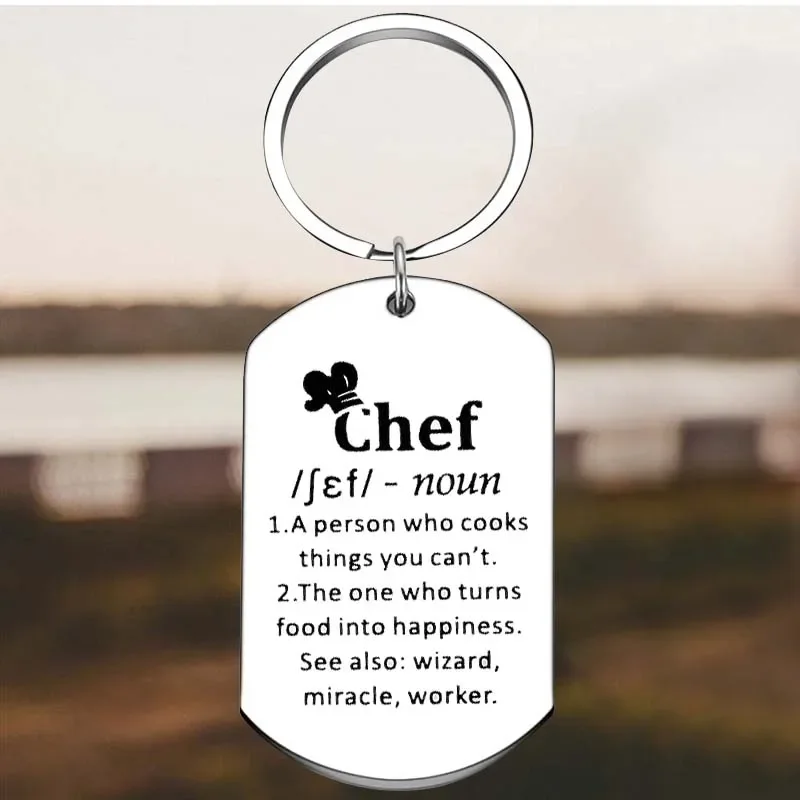 Nuovi Chef Portachiavi Anello Chef Definizione Regali Portachiavi Culinario Ciondolo Chef Cuochi Chef Regalo Di Apprezzamento Regalo Di Scuola Culinar