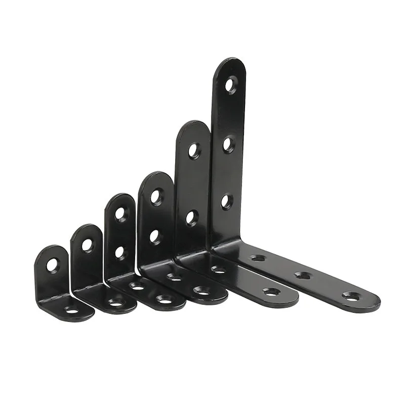 Stainless Steel Corner Brackets 2/4PCS thickened L-shaped furniture corner code right-angle wardrobe table and chair fixed bracket square angle iron