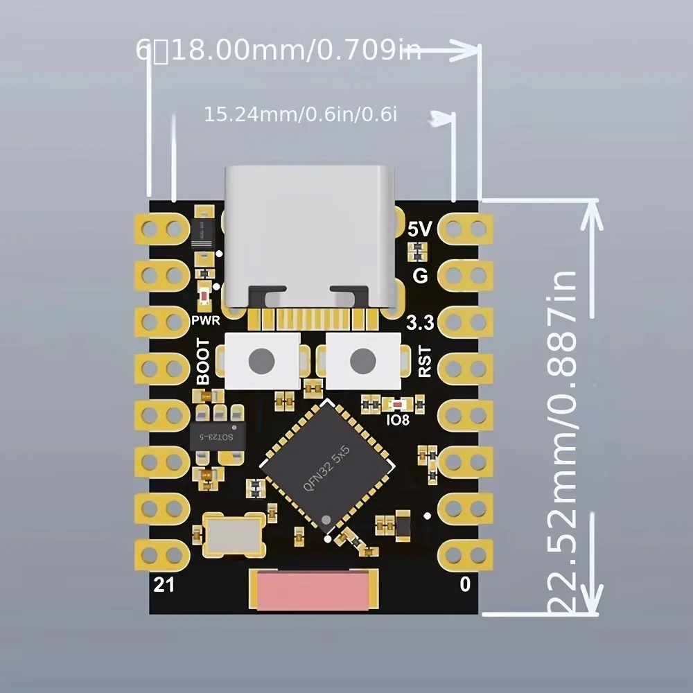 รูปสินค้า บอร์ดพัฒนา ESP32-C3 โมดูลมินิ WiFi+BT โปรเซสเซอร์ 32 บิต