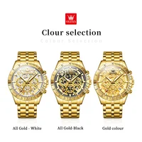 OLEVS 9913 montre pour hommes montre à Quartz classique multifonctionnel montre d'affaires pour hommes 30m étanche boîte lumineuse cadeau 5