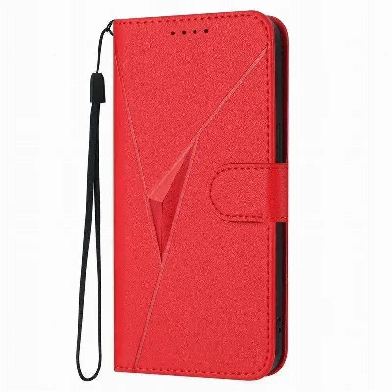 3D Triangle Wallet Phone Cover - Chic and Functional Design