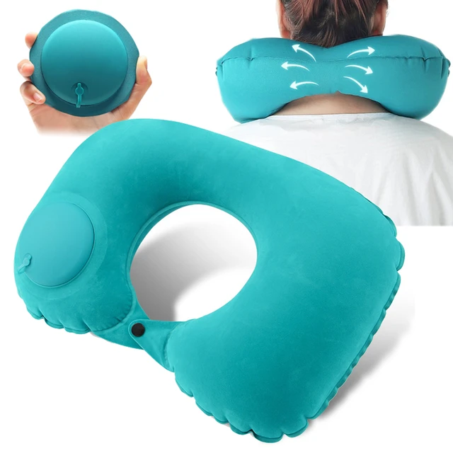 Almohada De Viajes Avion Cojin Para Cuello Cervical Inflable