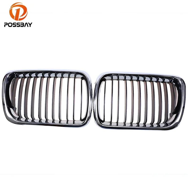 

POSSBAY Car Front Center Wide Kidney Hood Grille Grills for BMW 3-Series E36 325is/325td/325tds/328i Compact 1996-2001 Facelift