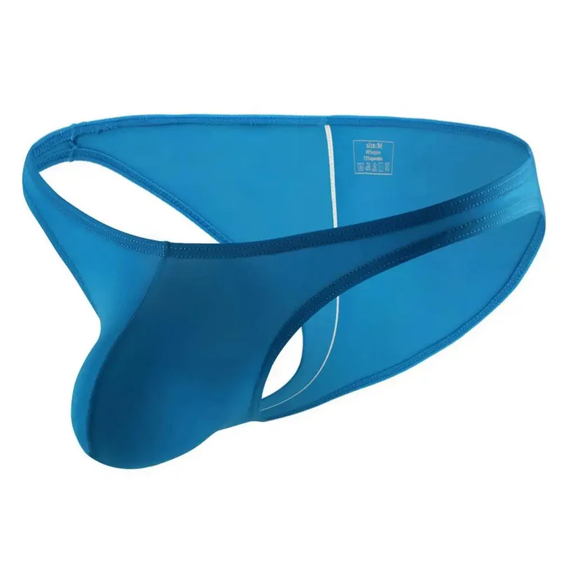 Men's Sexy Underwear Low Waist Ice Silk Men Briefs Translucent Bikini Skinny Breathable Briefs Man Srting Man Underpants