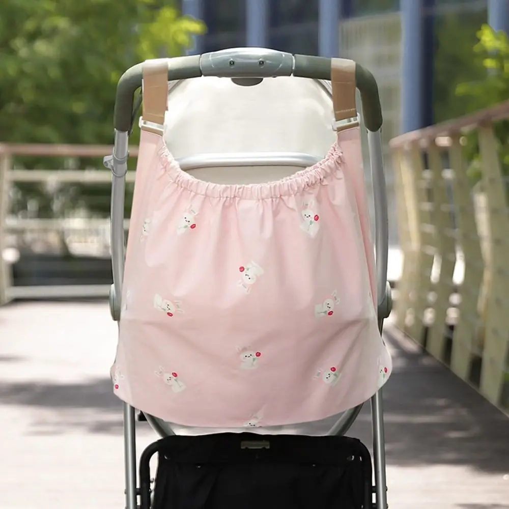 Multifunction Baby Stroller Storage Bag Cartoon Large-capacity Baby Pram Hanging Bag Bear Rabbit Diaper Bottle Mommy Bag