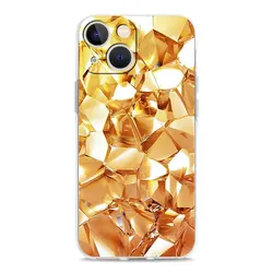 Elegant Gold Art Clear Soft Phone Case - Stylish Protection - iPhone 13 Pro Max (B7)