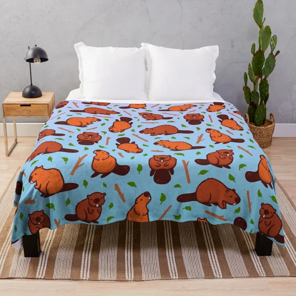 Beaver Fever Throw Coperta Copriletto Anime Single Funny Gift Bed Coperte Alla Moda