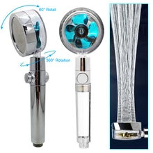 

360 Degrees Rotating Blue Shower Head Transparent Shower Handle High Pressure Filter Element Filtration Bathroom Accessories