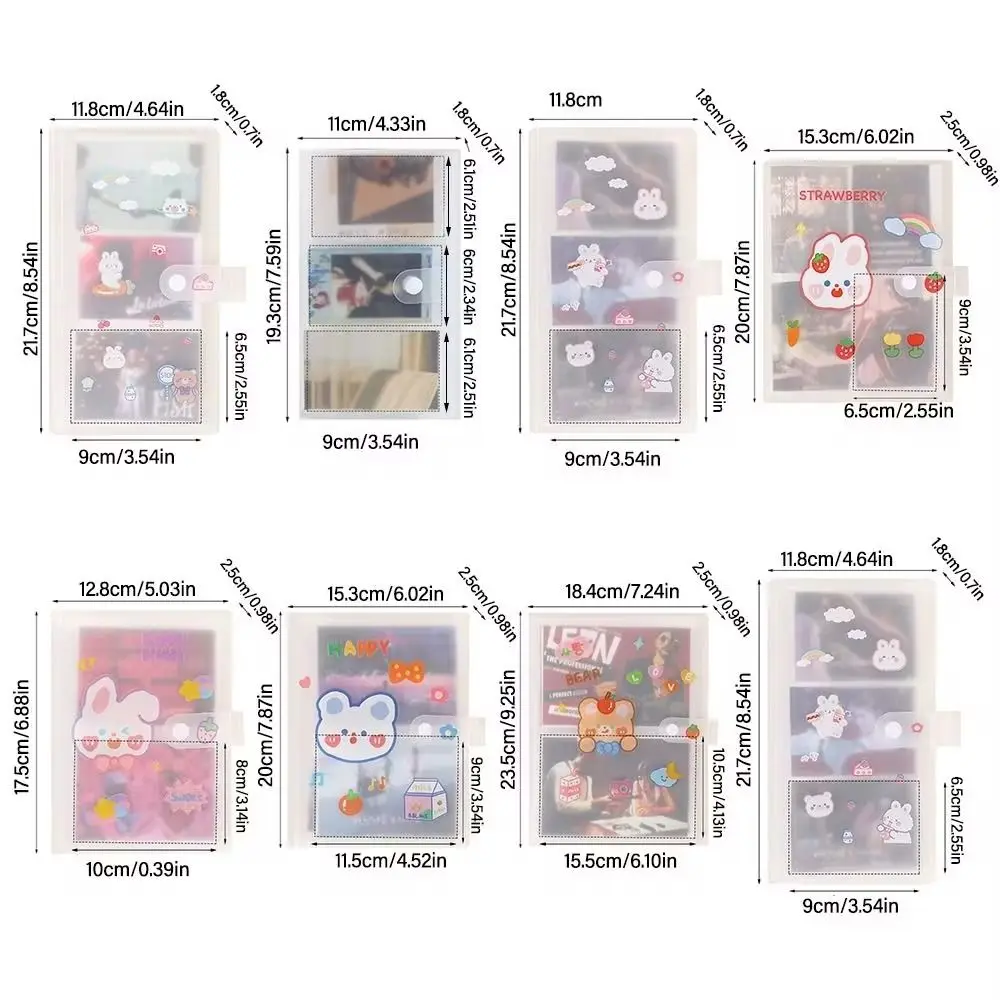 Multi-Size Transparent Photo Card Holder Album - Stylish Photocard Organizer with 80/160 Slots