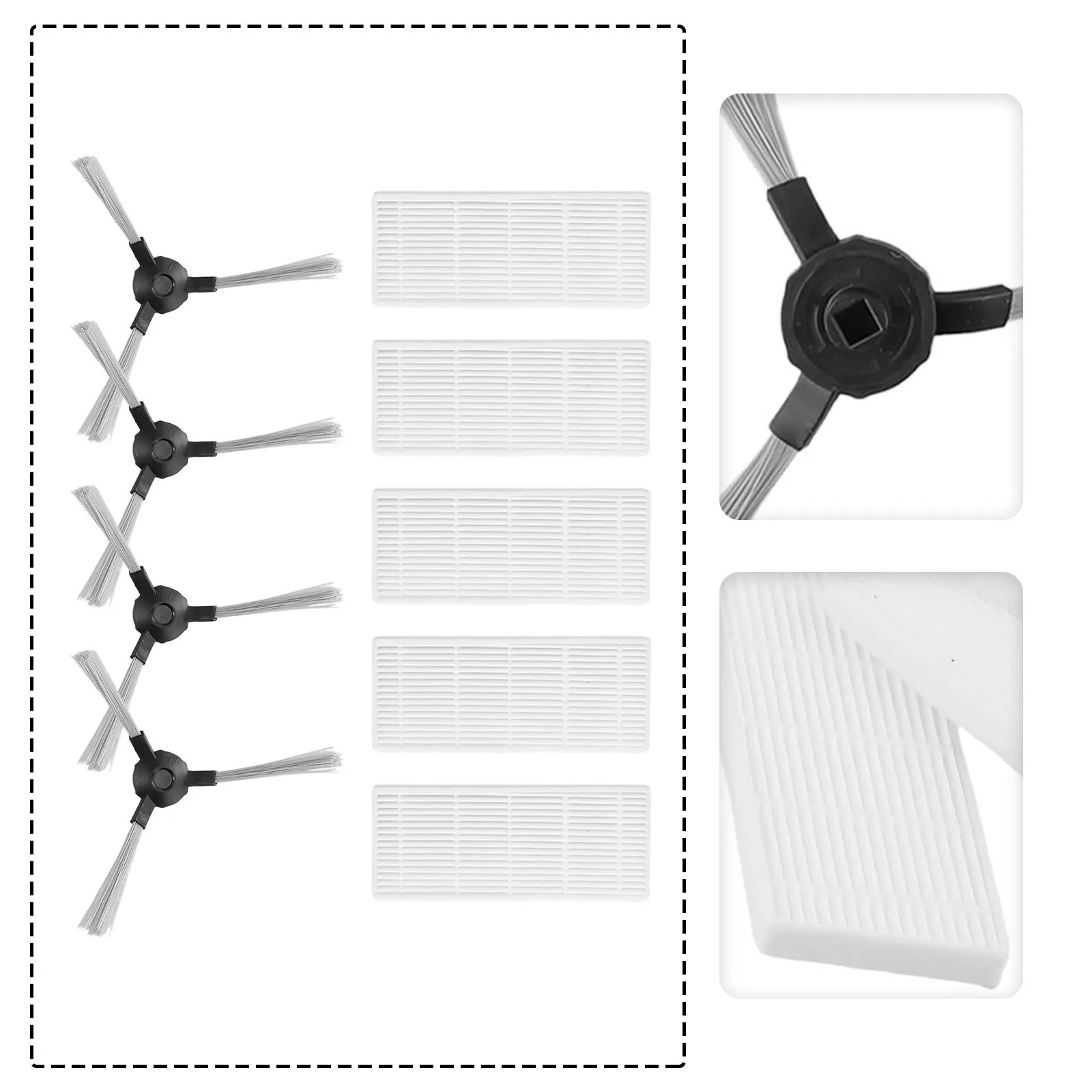 

Filter Side Brush Set ForVileda VR 102 / VR 201 / Robotic Vacuum Cleaner