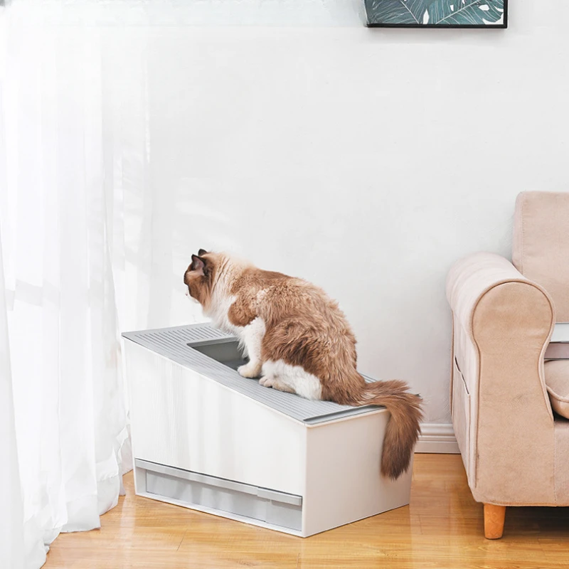 

Popular Pet Smart Cat Litter Box Automatic Cleaning Electric Large Deodorant Cat Litter Box Fashion Aseo Para Gatos Cat Bedpans