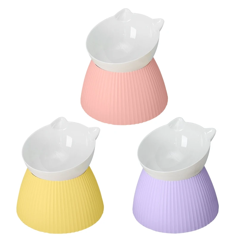 

Elevated Dog Bowls Stress Free Pet Feeder Waterer with Base Anti Vomiting Dropshipping