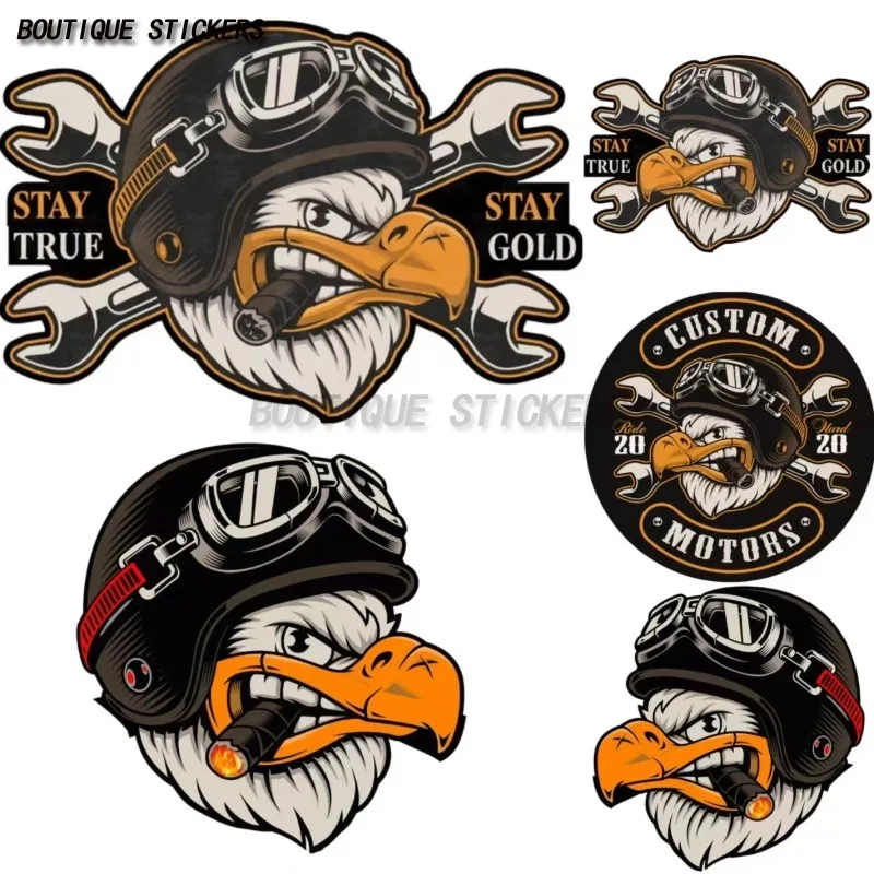 

AMERICAN EAGLE HELMET Oldschool Personality Fashion Appliqué Waterproof Vinyl PVC Cool Motorcycle Car Sticker American Eagle