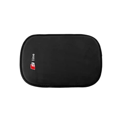 Luxurious Suede Car Armrest Cushion - Premium Protection Pad (Sline - Black)