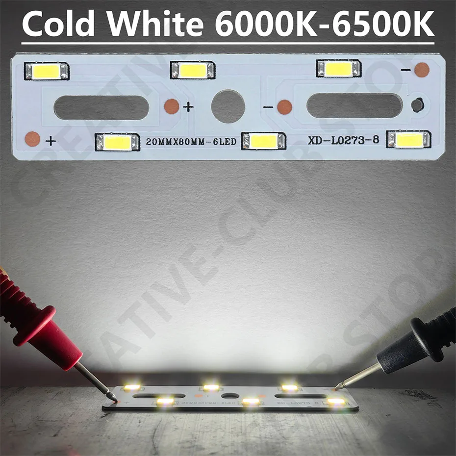 Description Picture 3 of itemSMD5730 LED Bar Light Source Aluminum Lamp Plate 3W DC9-9.6V 250mA LED Emitting Diode DIY Bulbs Retrofit Lamp Board Accessories