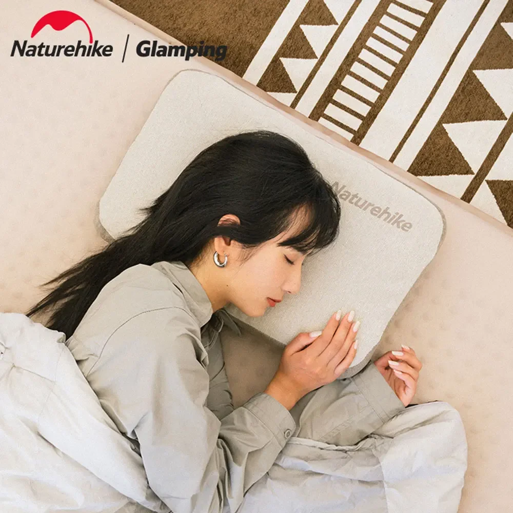 Camping Pillow Inflatable Pillow Memory Foam Pillow Naturehike Outdoor Square Portable Lightweight Travel Sleeping Supplies