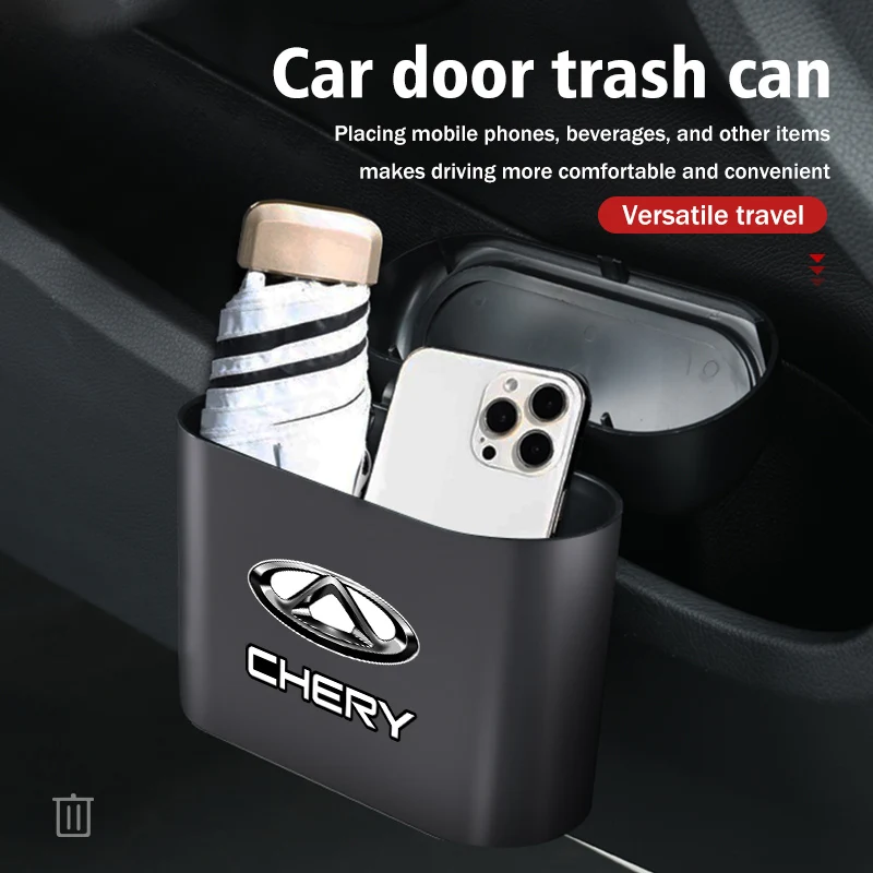 Hanging Car Trash Can Garbage Dust Case Storage Pressing Bin For Chery PRO 8 5X Amulet M11 Eastar Elara IQ Arrizo 2 7 Pro