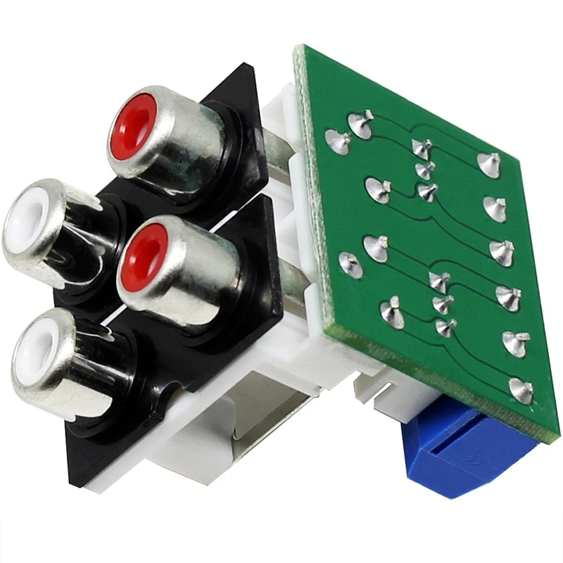 1 pcs RCA 어댑터 터미널 블록 4 비트 로터스 시트 입력 XH2.54-3P 출력 DIY 홈 시어터 앰프 오디오 수정