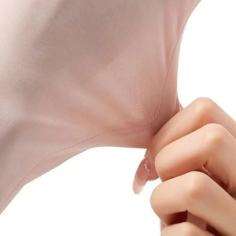 Solid Simple Fingerless Ice Gloves Sun Protection Casual Driving Cycling Short Gloves Thin Breathable Elastic Mittens For Women