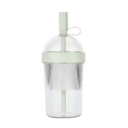Reusable 17oz Cold Drink Tumbler with Lid and Straw - Ideal for Home, Office, and Travel (Green)