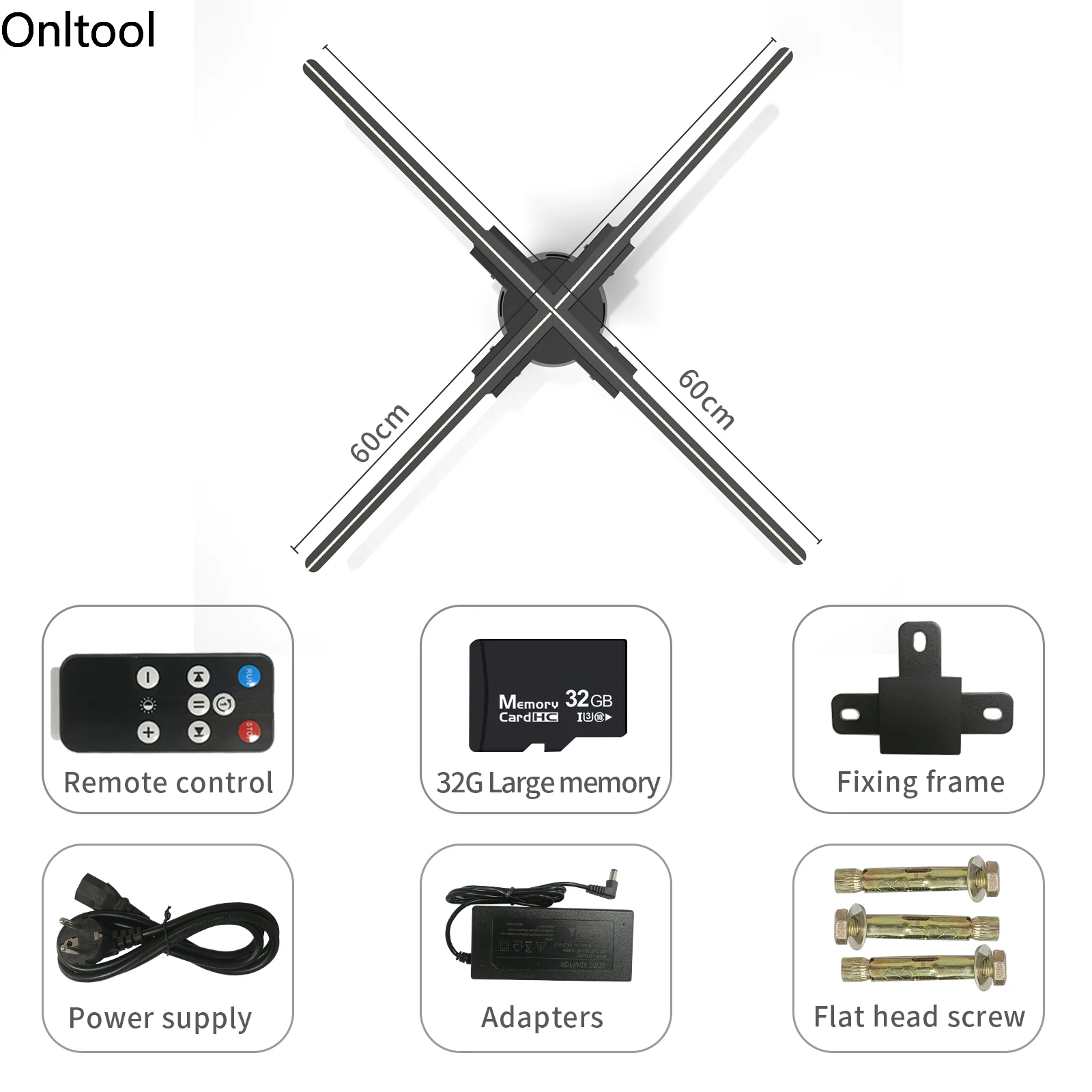 PD12-F65cm 3D Holographic Projection Wifi Led Holographic Light Player Remote Control 3D Fan Advertising Lights 3d hologram fan
