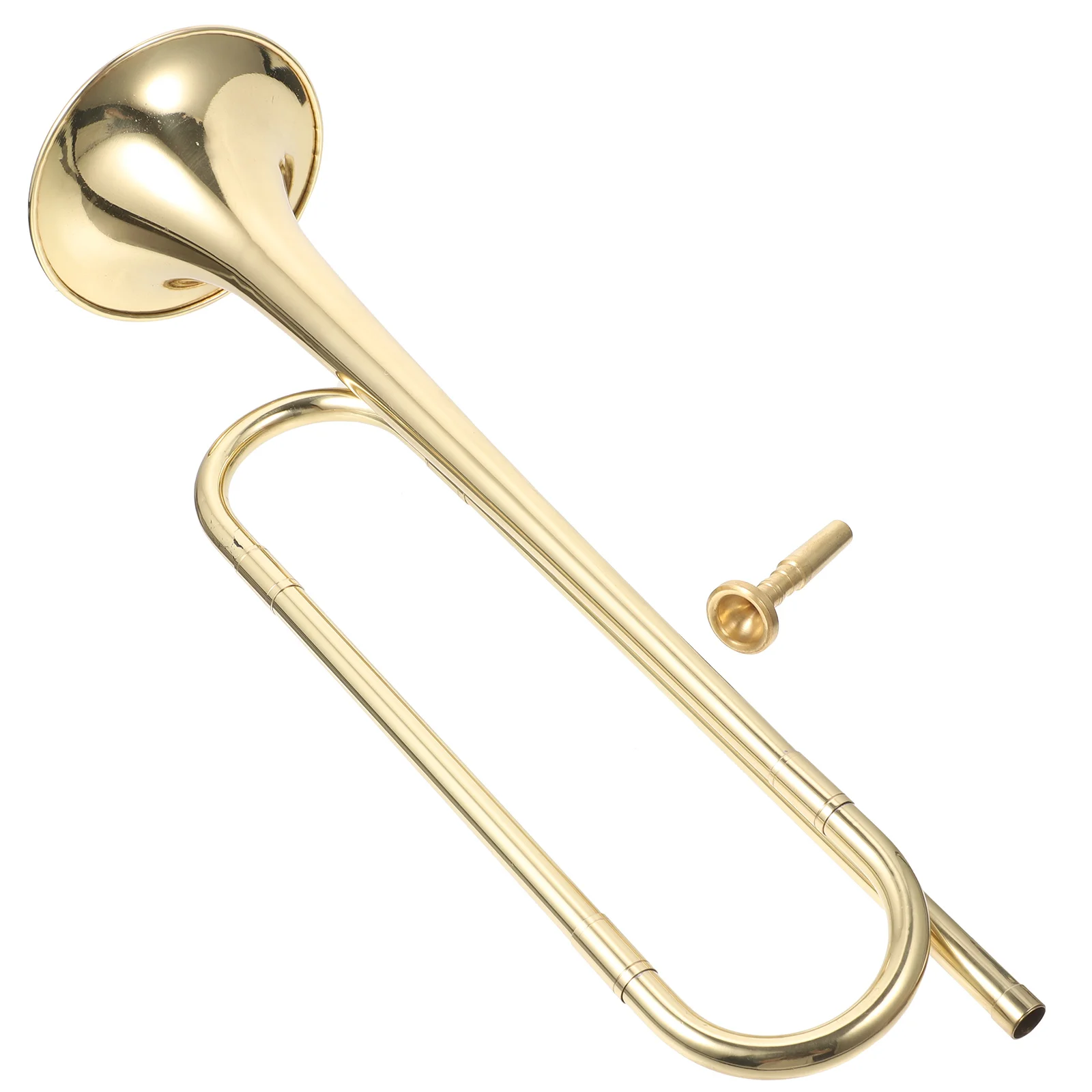 Golden Brass Trumpet Instrument for Youth Students Key Horn Stage Performance Decorative Gift for Music Lovers Home Office
