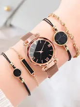  5PCS Watch Set Luxury Magnet Buckle Women Watches&nbsp;Dropshipping Bracelet Ladies Quartz Wrist Watch Female Clock Gift Reloj Mujer 