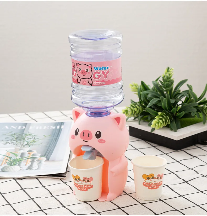 Mini Water Dispenser Beverage Frog Piggy Play House Dispenser Toy Mini Water Dispenser Cartoon Dormitory Toys 3