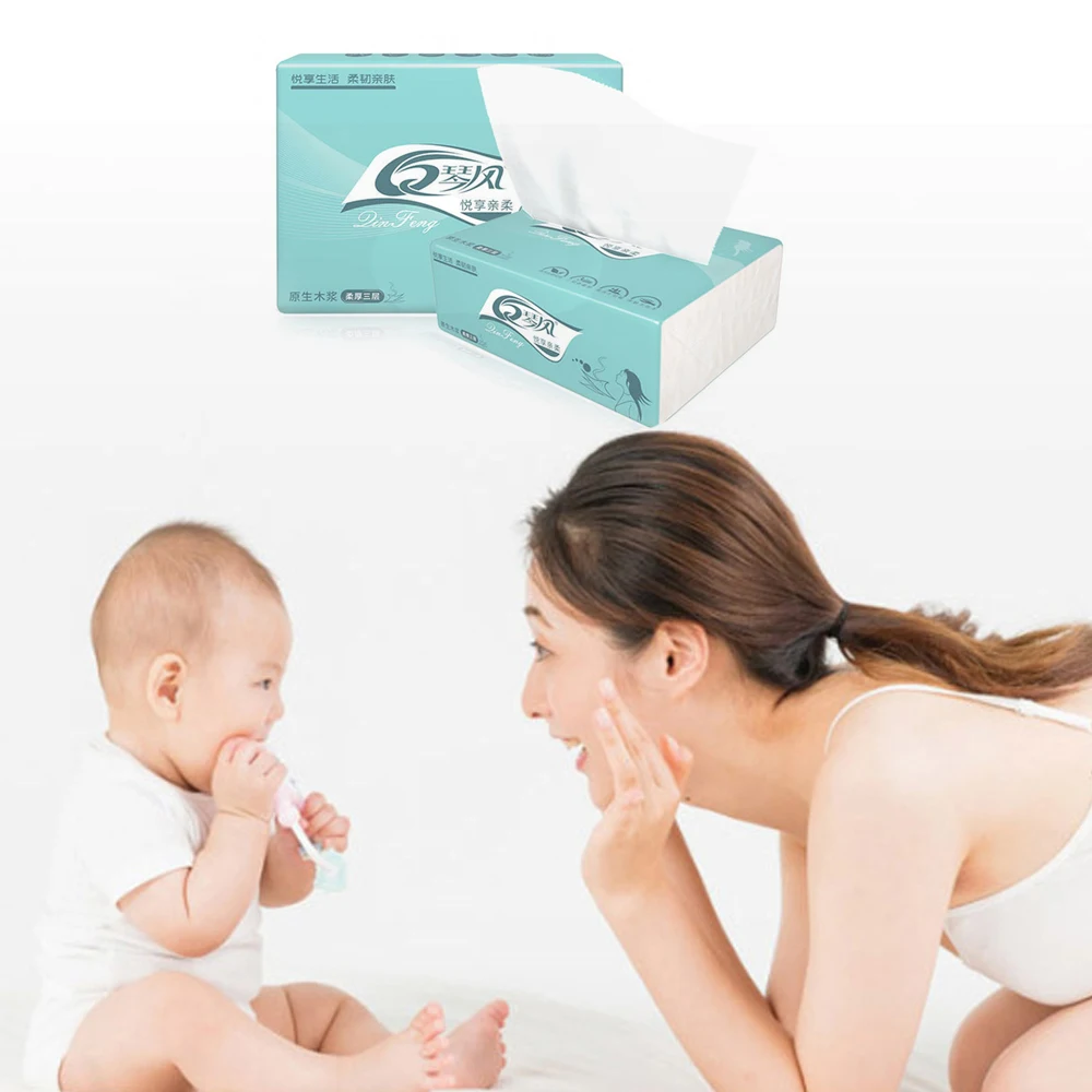 Disposable Face Towel Soft Facial Tissue Pumping Paper Home Restaurant Paper Draw Napkin Log Toilet Facial Tissue