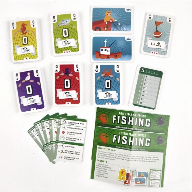 Fishing Board Game 3 5 Players 40 60min Family Party Table Game For Friends Entertainment Cards Game