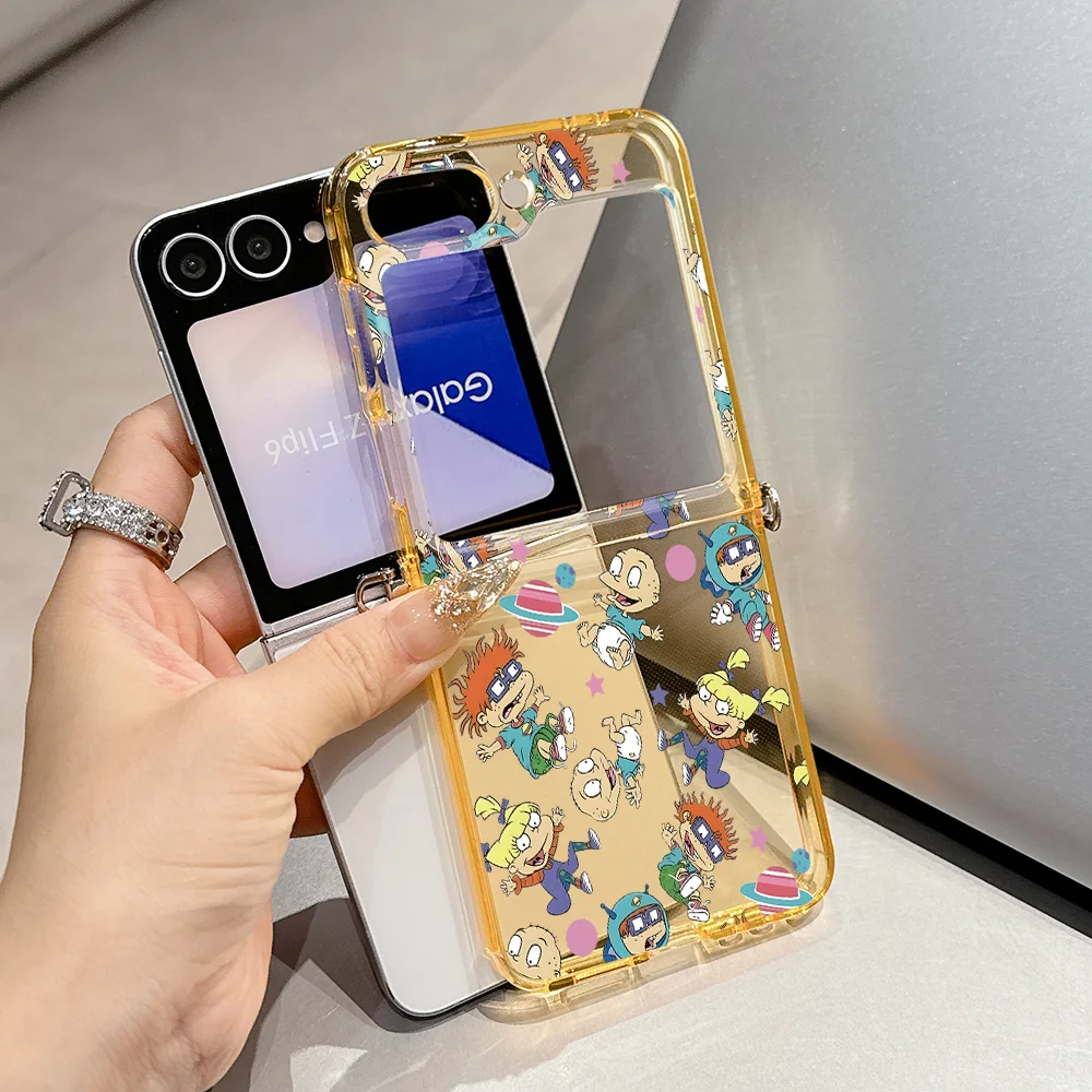 Cartoon Funny Rugrats Semi-Transparent Foldable Soft TPU Phone Case