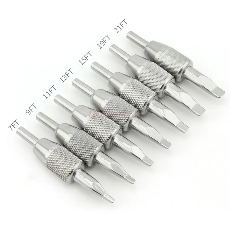 Integrated large row stainless steel tattoo handle needle nozzle