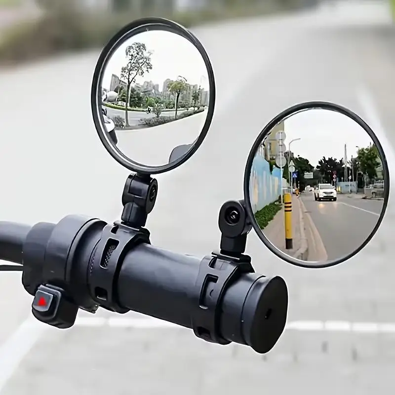 2개 360 ° 자전거 백미러 ? 조절 가능, 충격 방지, 빠른 설치, MTB 및 로드 바이크에서 안전한 라이딩을 위한 제품