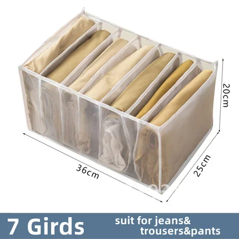 

Washable Clothes Organizer Box for Underwear Socks Bra Scarves Separated Wardrobes Foldable Drawer Storage